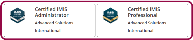 iMIS Certifications